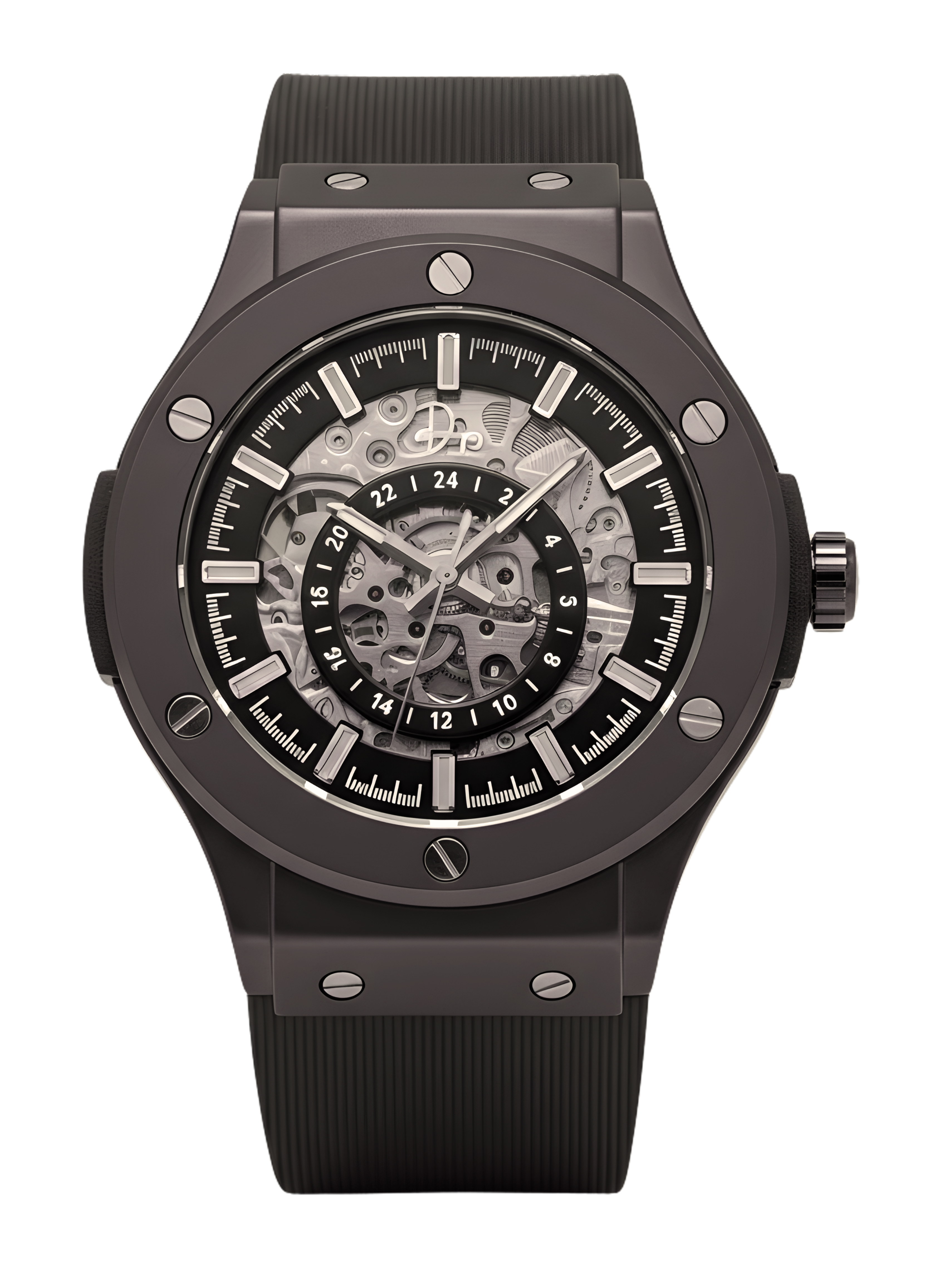 Stainless Steel Skeleton Watch - The 199 Gunmetal by Dapper Watches