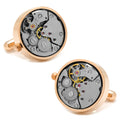 Rose Gold Watch Movement Cufflinks