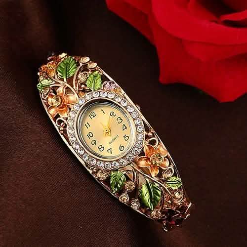 Women's Crystal Bracelet Wrist Watch